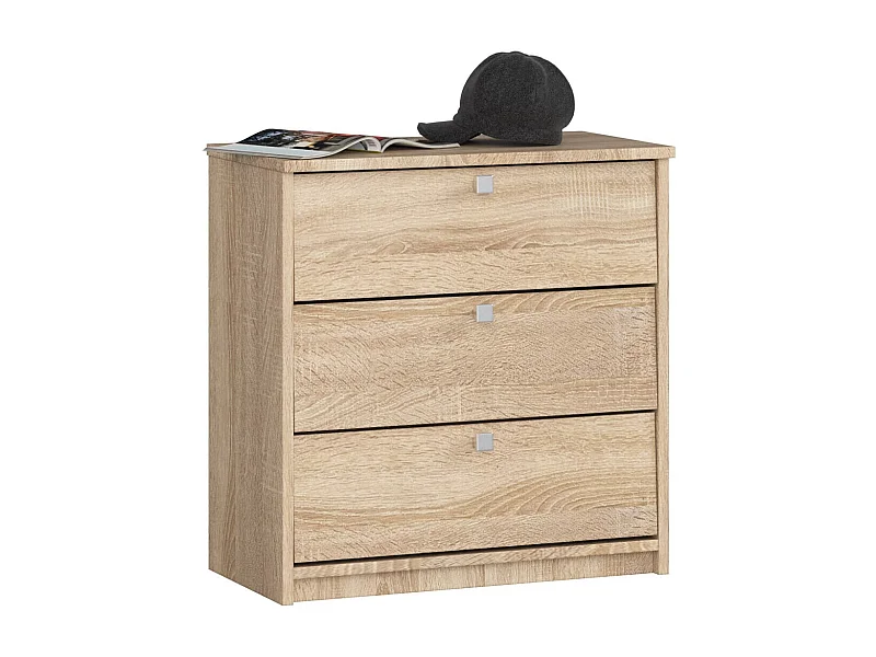 Armário para Sapatos MINI com 3 Portas Basculantes - 60 cm - Carvalho Sonoma