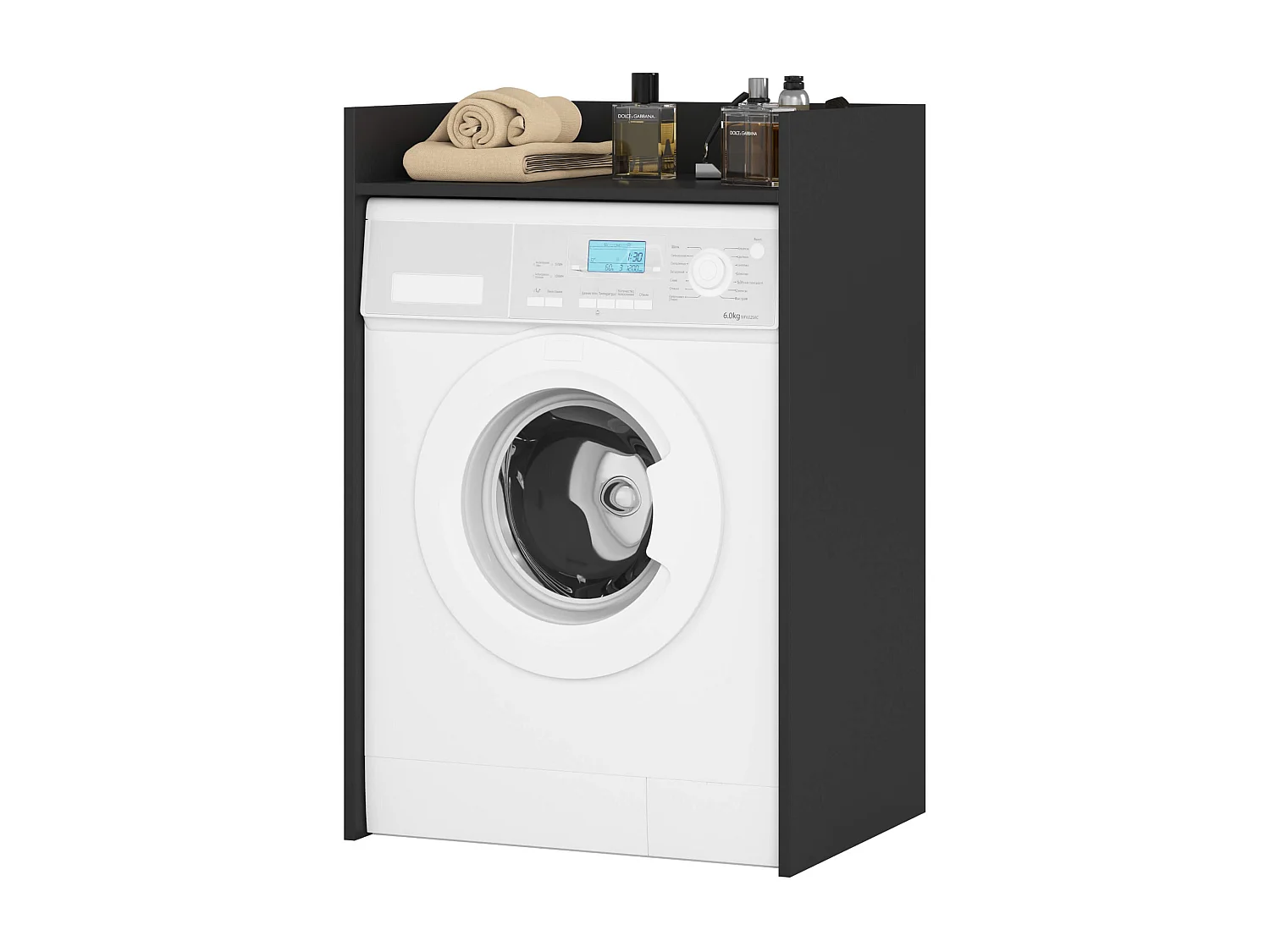 Gabinete em Laminado Preto para Lavadora FIN