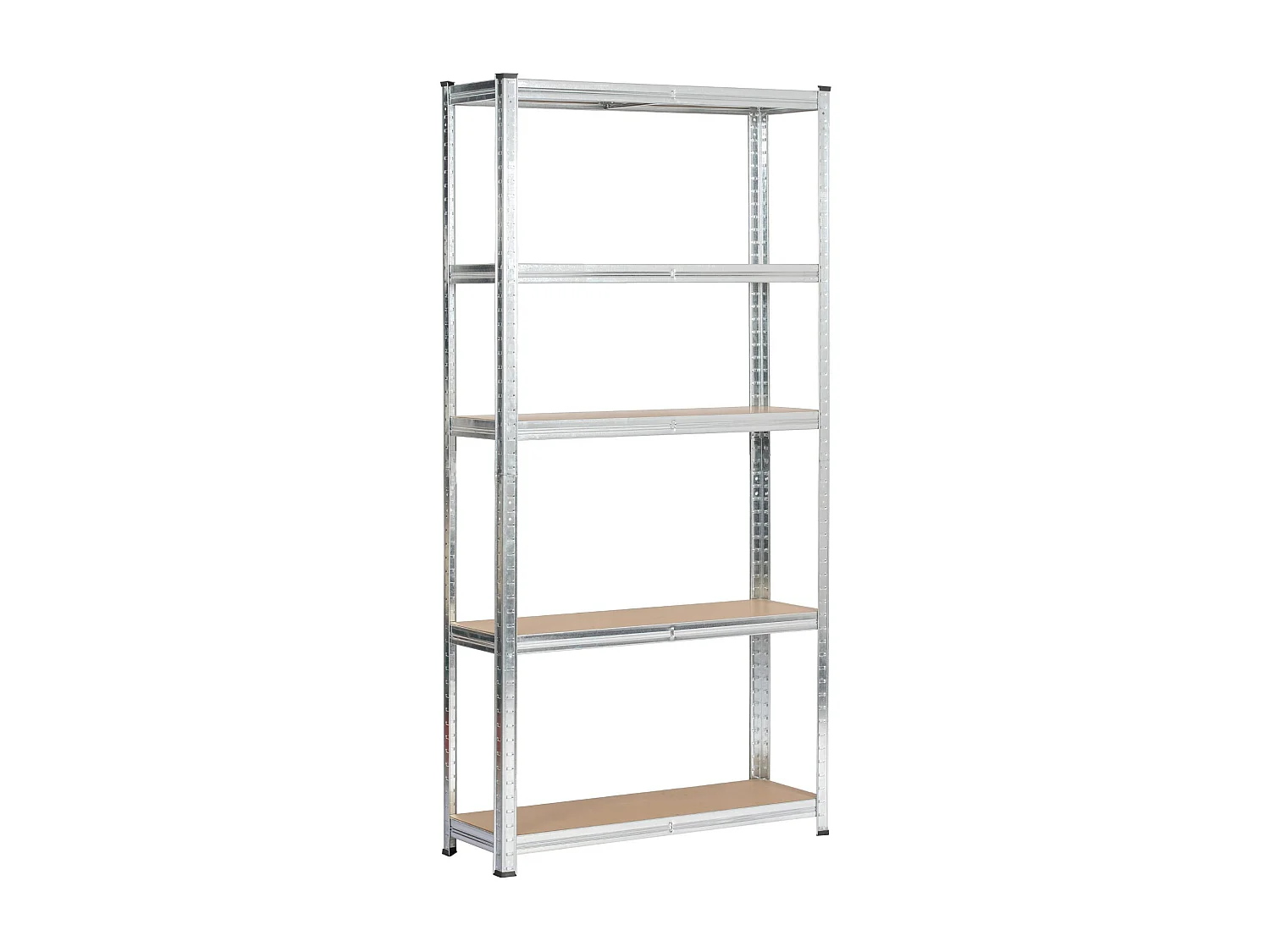 Estante Metálica Prateada 90x30x180 cm - 5 Prateleiras Robustas, Suporta até 175 kg Cada, MDF e Aço Galvanizado, Montagem Fácil