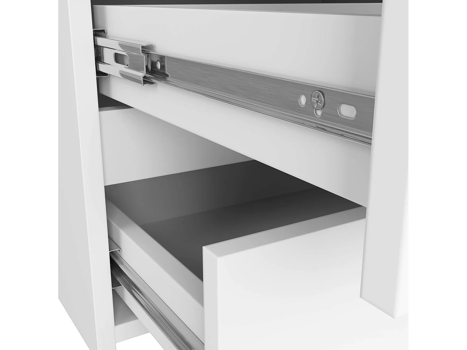 Cômoda Moderna 100cm 6 Gavetas Branca Laminada