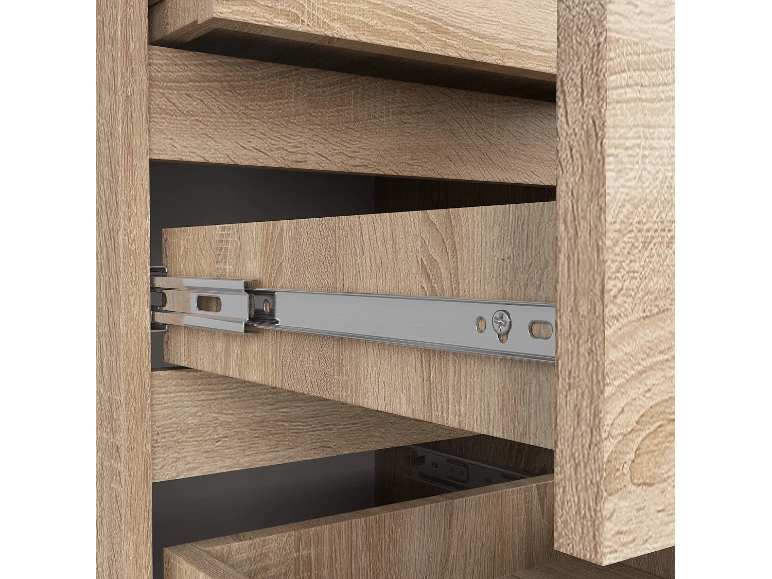 Cômoda de 5 Gavetas Carvalho de Sonoma 40x92x35 cm - Sistema de Móveis CL5