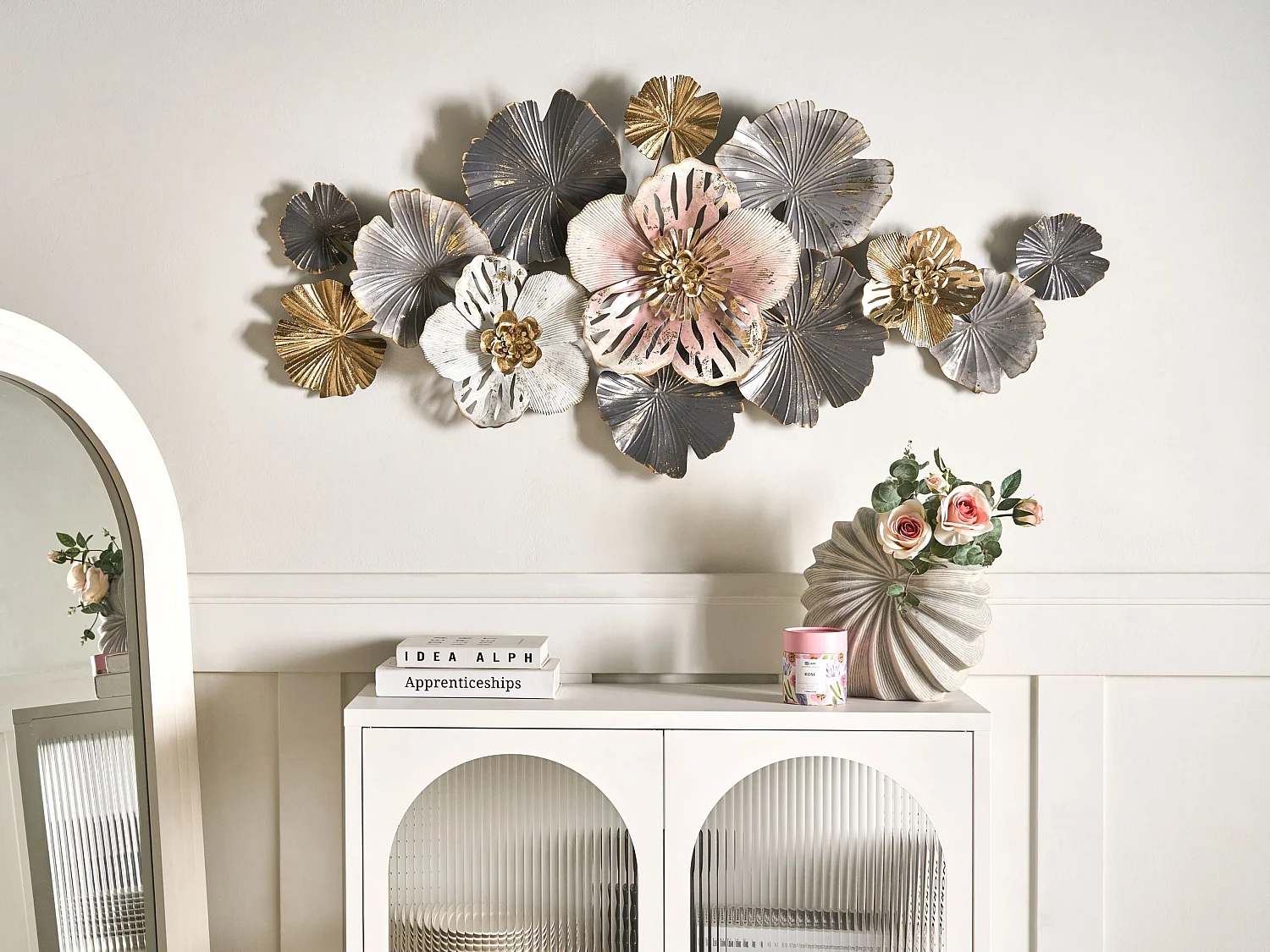 Décoration murale Fleur MOLYBDENIUM Métal 60 cm Multicolore