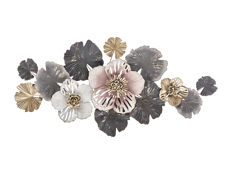Décoration murale Fleur MOLYBDENIUM Métal 60 cm Multicolore