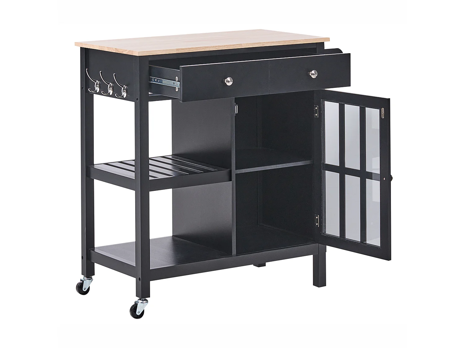 Kitchen Trolley GENOA Black