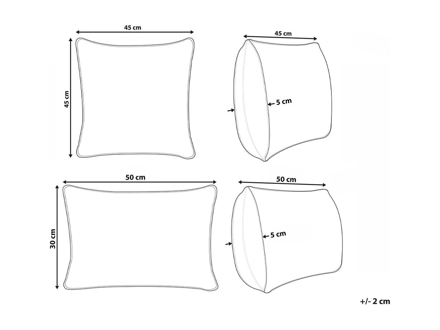 Lot de 2 coussins décoratifs INTSIA Coton 30 x 50 cm 45 x 45 cm Beige clair Motif de Noël
