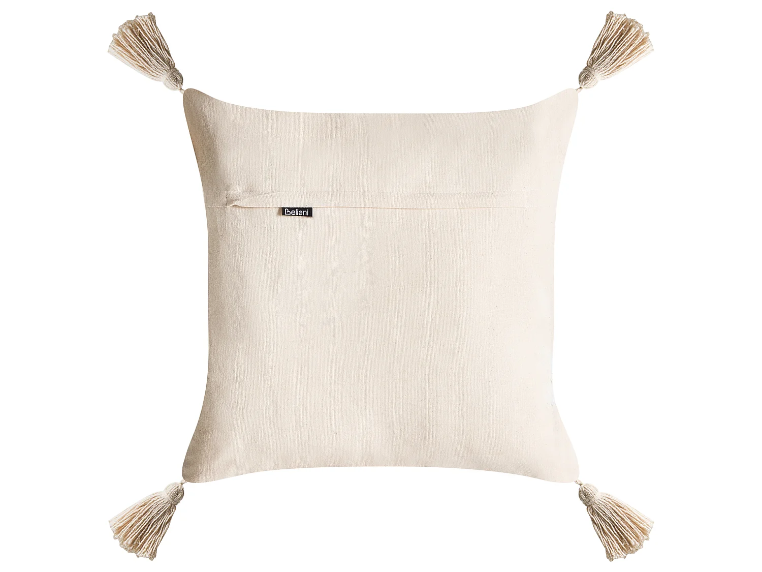 Lot de 2 coussins décoratifs INTSIA 30 x 50 cm 45 x 45 cm Coton Beige clair Motif de Noël