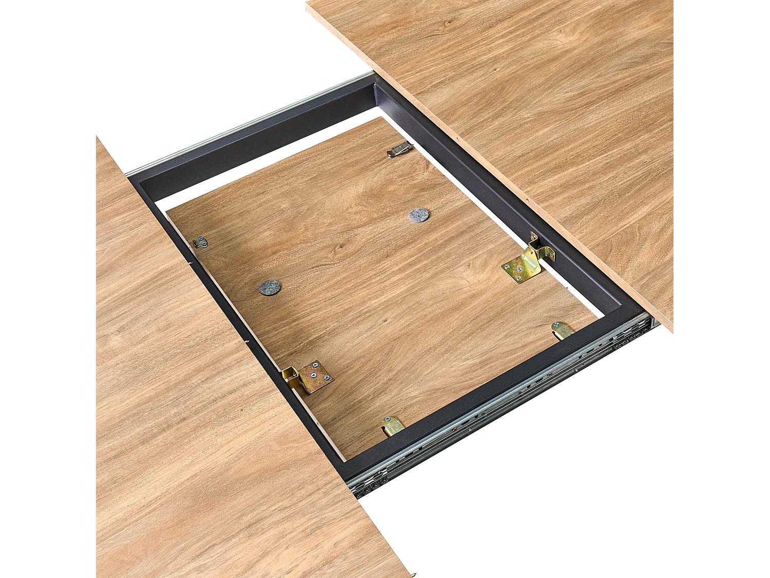 Table de salle à manger extensible LOUISE Marron 120/160 cm 120 cm