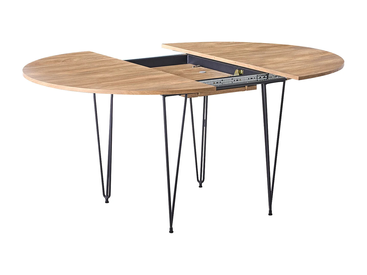 Table de salle à manger extensible LOUISE Marron 120/160 cm 120 cm