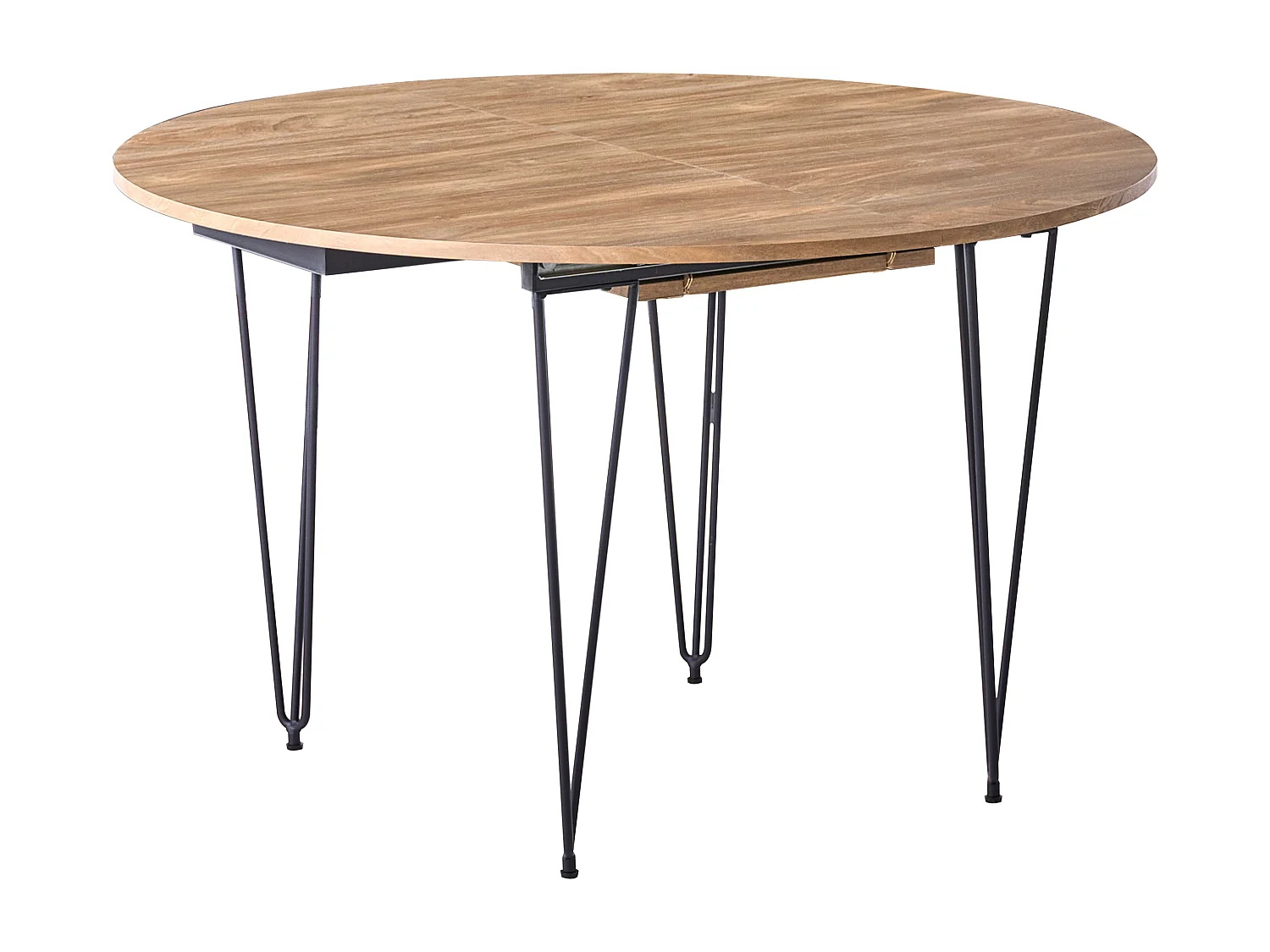 Table de salle à manger extensible LOUISE Marron 120/160 cm 120 cm