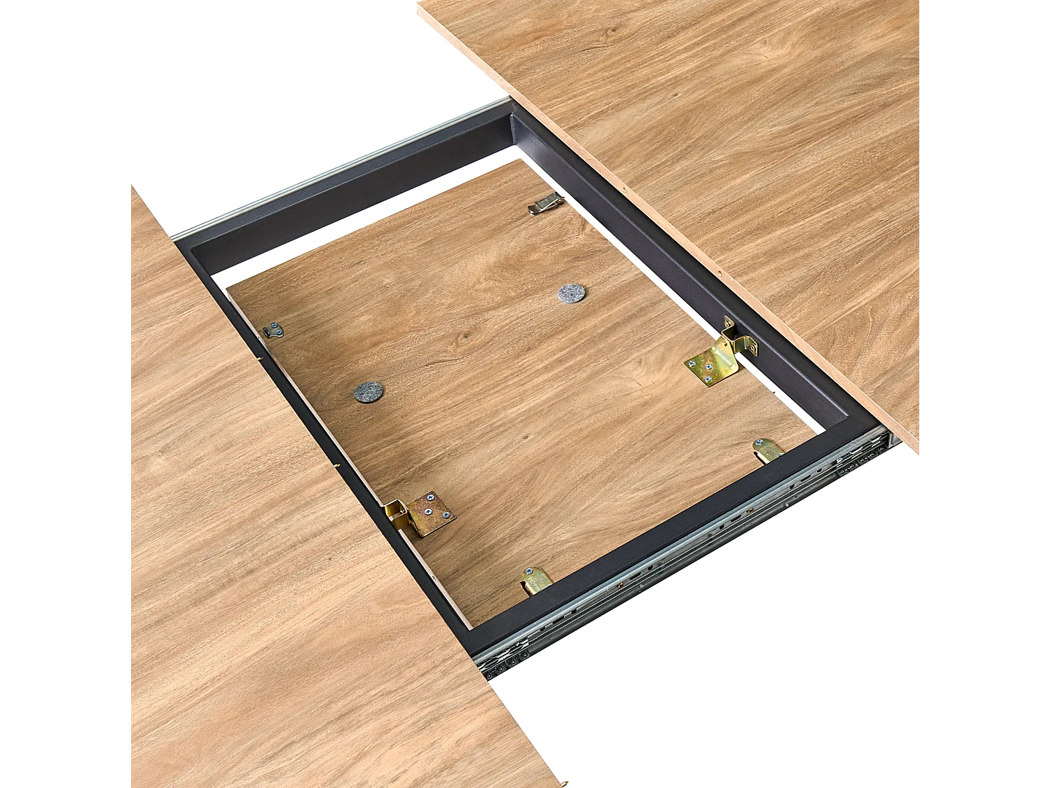 Table de salle à manger extensible LOUISE Marron 120/160 cm 120 cm