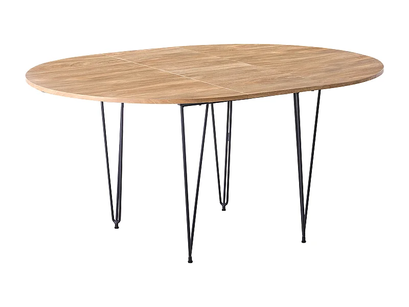 Table de salle à manger extensible LOUISE Marron 120/160 cm 120 cm