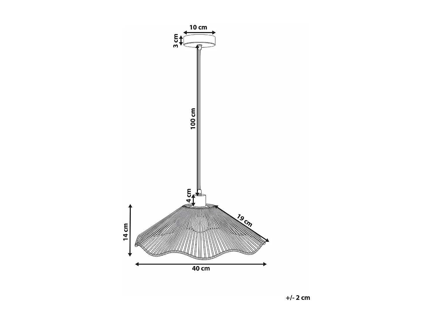 Lampe suspension MIGORI Papier Naturel