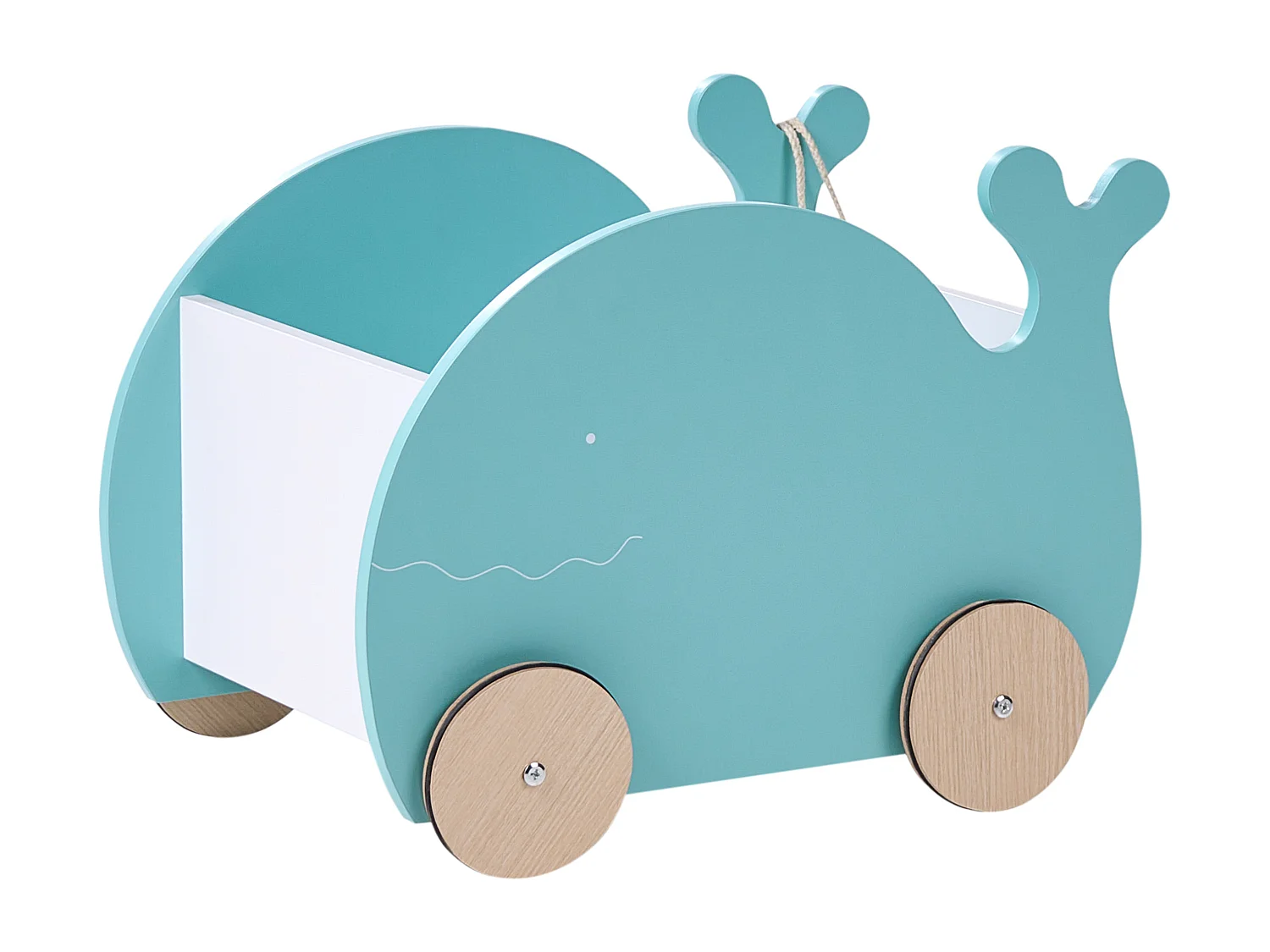 Coffre à jouets avec roulettes WOOLI 30 cm Bleu