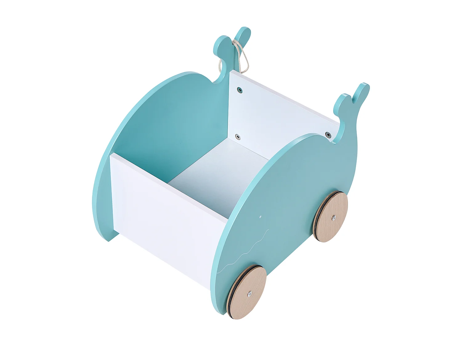 Coffre à jouets avec roulettes WOOLI 30 cm Bleu