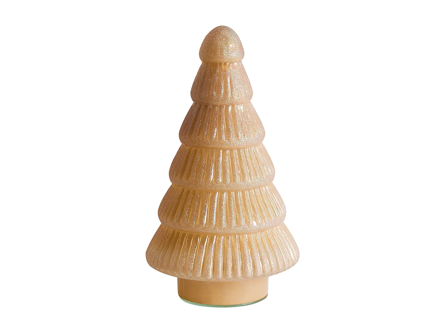 Lot de 2 figurines FLAREN Arbre de Noël 20/25 cm Beige