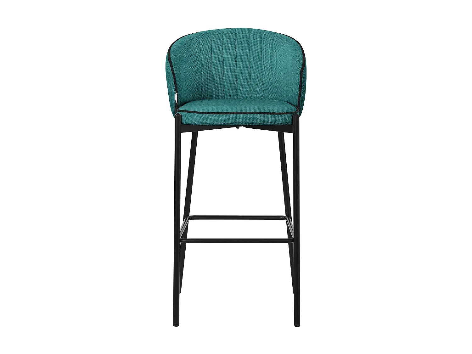 ML-Design Set 4 sgabelli da bar verde petrolio, in tessuto, A 76 cm, con schienale e poggiapiedi, sgabello alto imbottito per cucina, sedia da isola