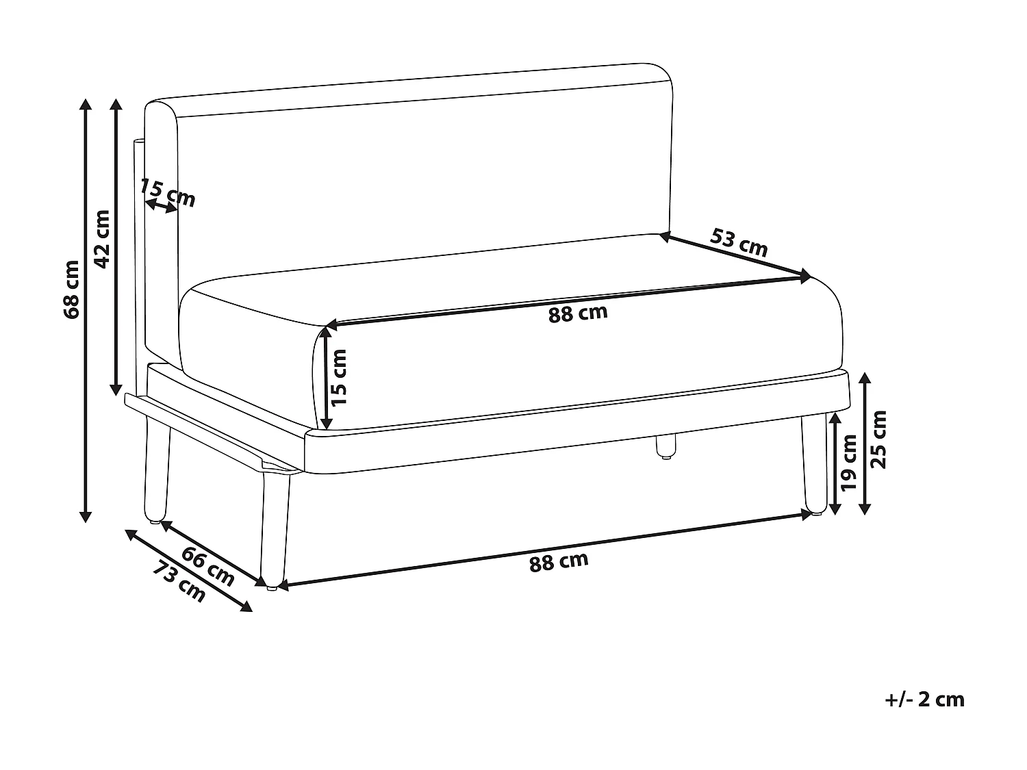 Module d'extension pour canapé de jardin FERRETTI Beige clair