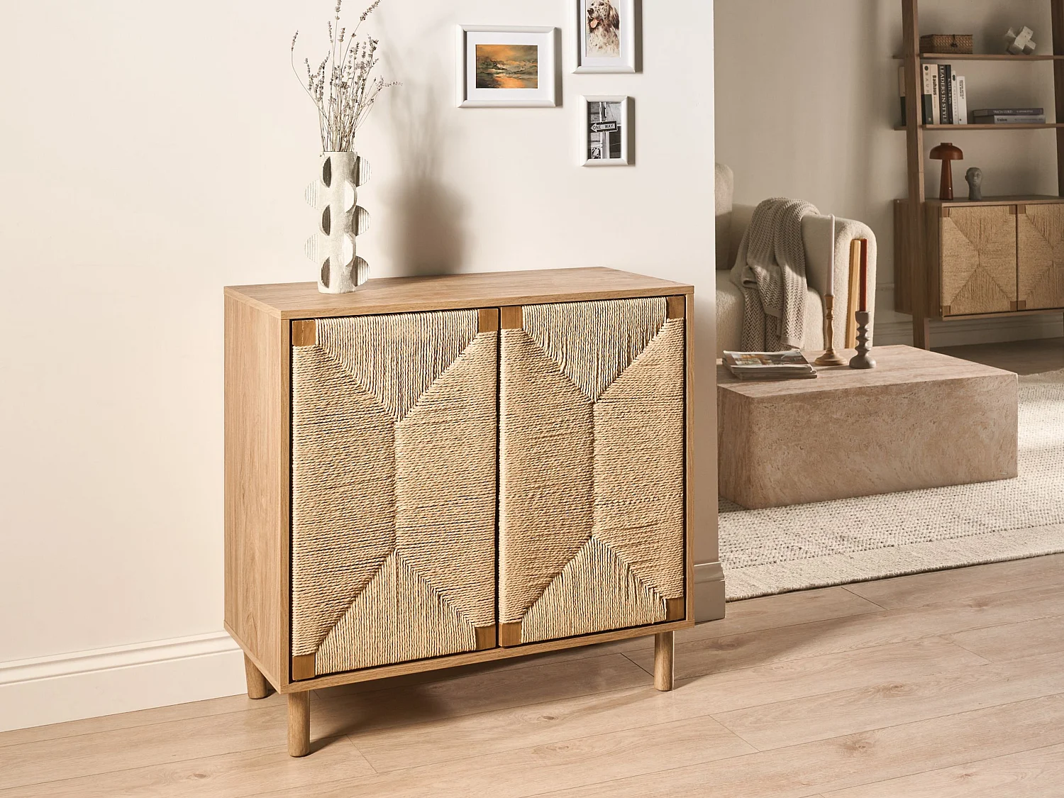 Commode 2 portes BONDI Marron clair