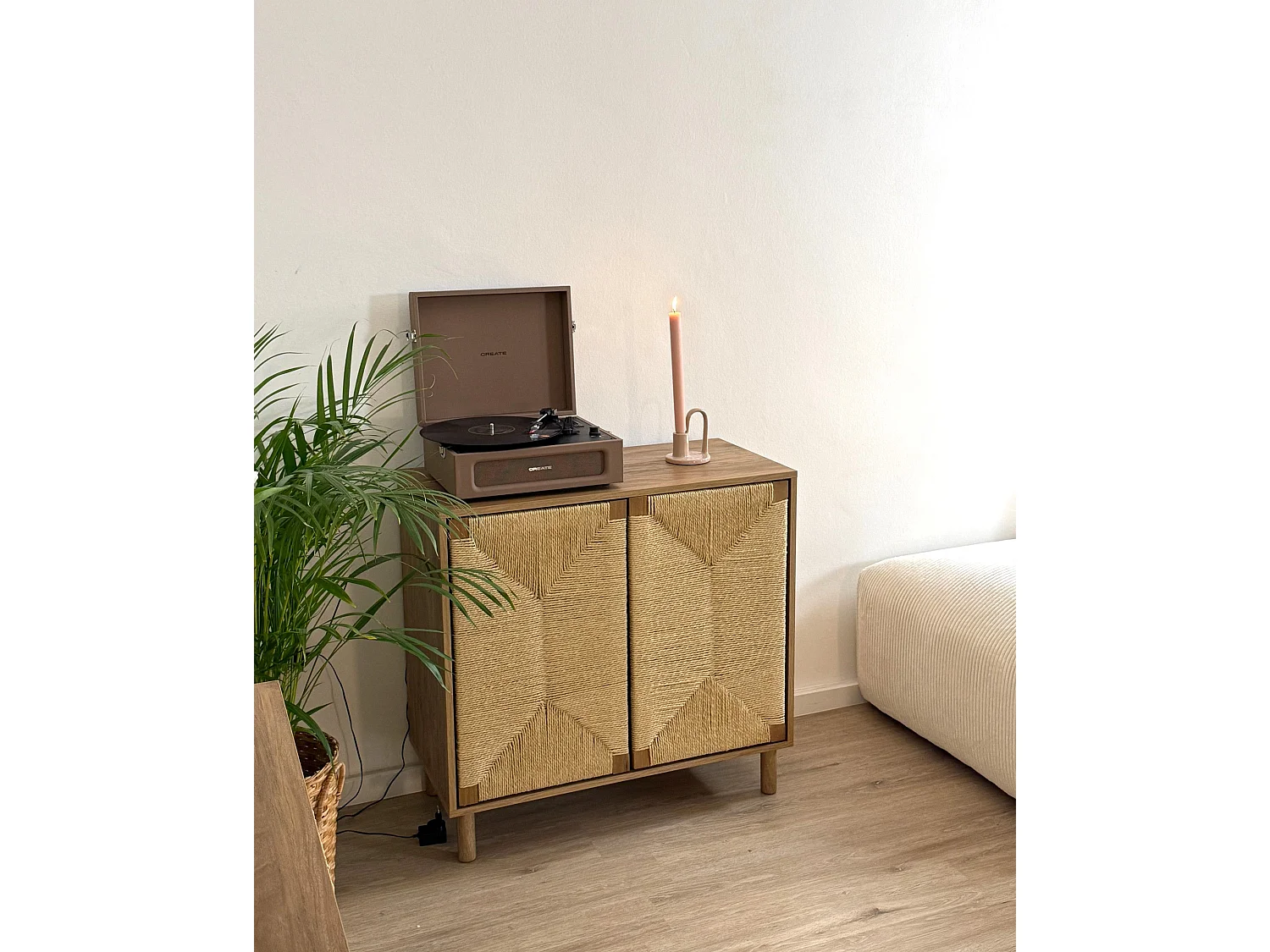 Commode 2 portes BONDI Marron clair