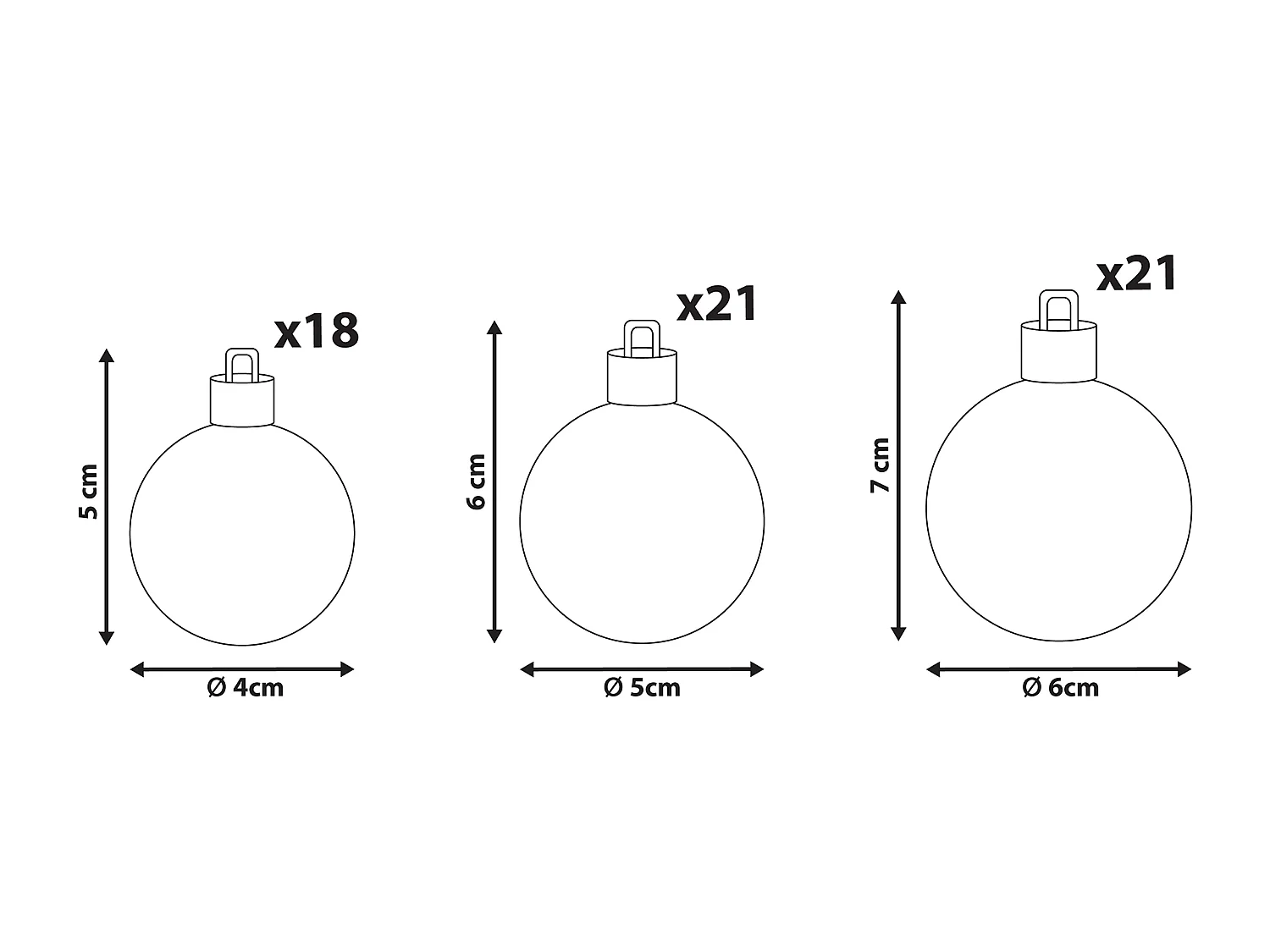 Lot de 60 boules TYIN Rouge