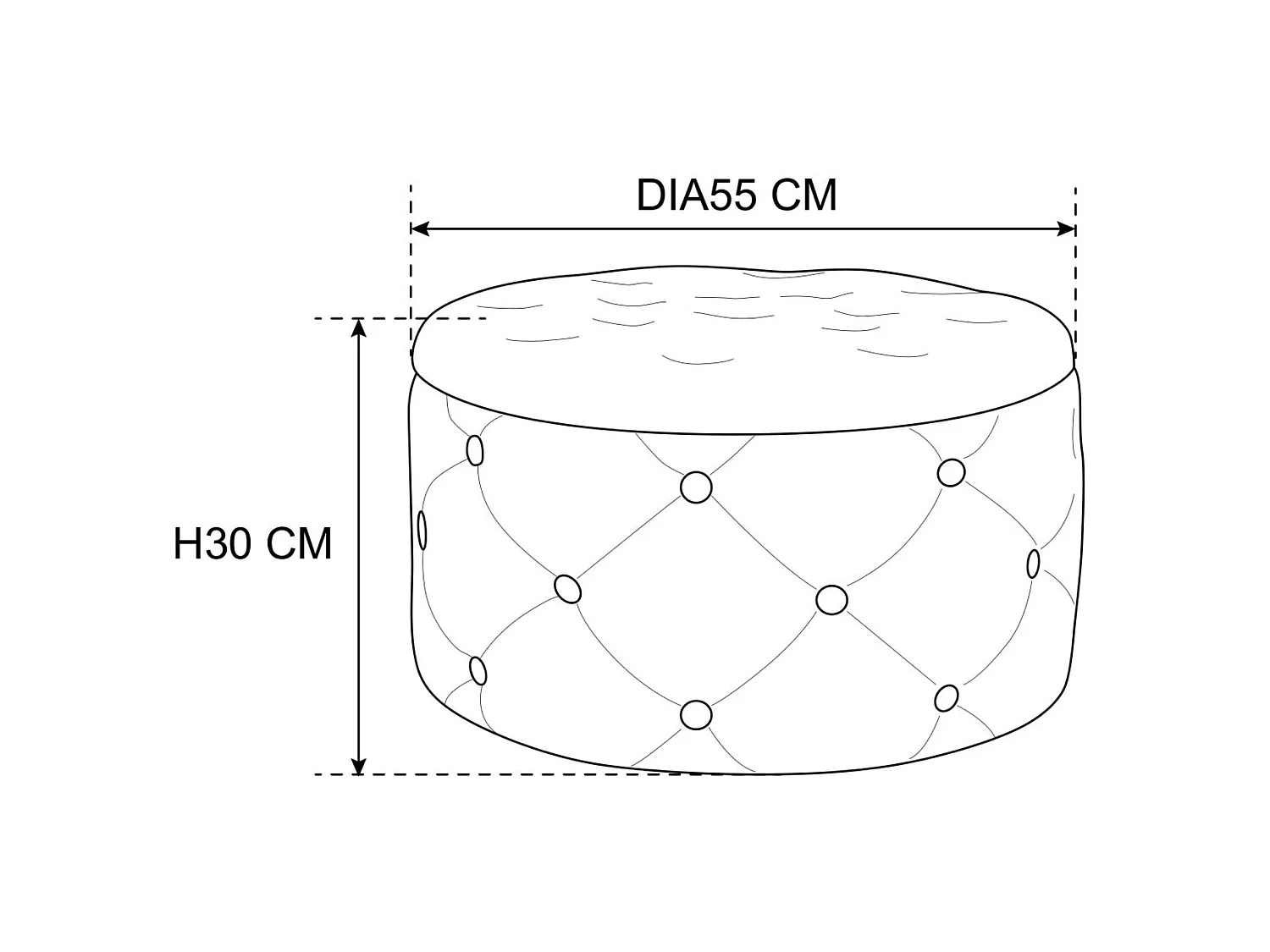 Puffeira Alia Veludo Rosa Pó - Design Redondo, Armazenamento Interno, Alta Qualidade e Conforto, Produto de Montagem Fácil, Carga Máxima 80kg