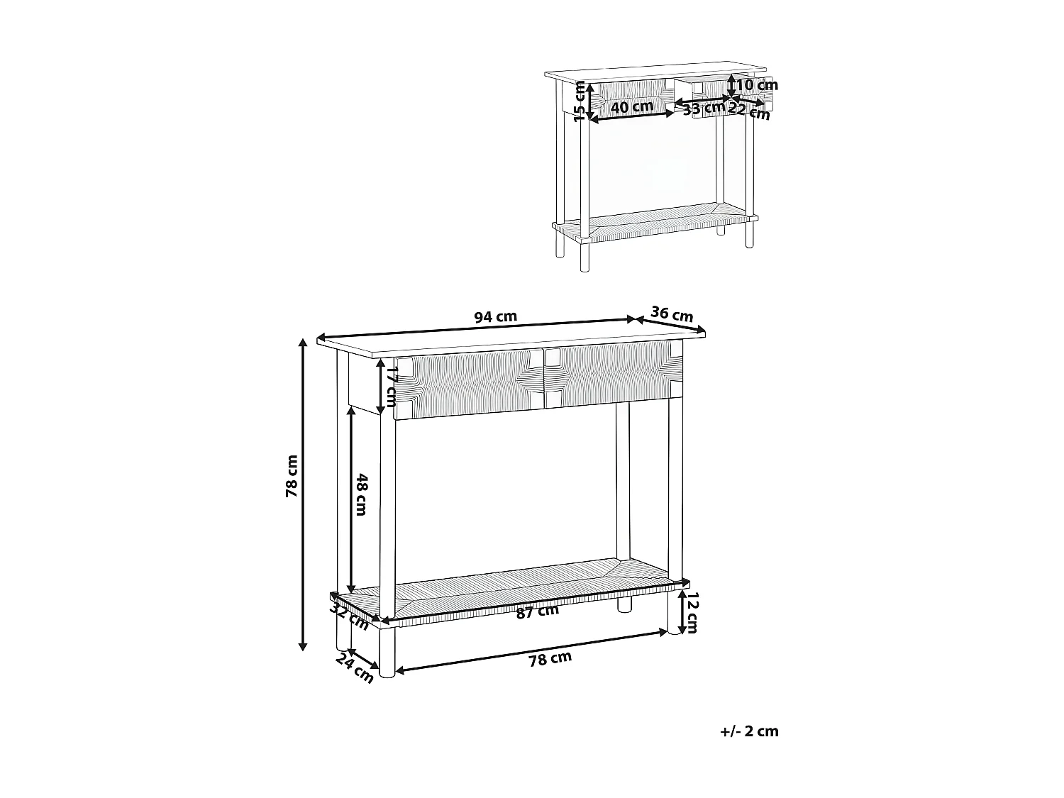 Console BONDI Marron clair