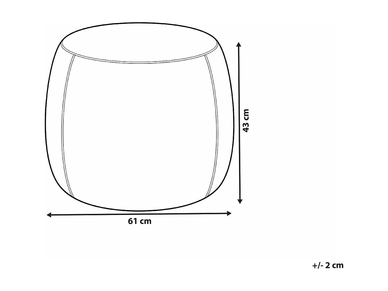 Pouf ASHTON Vert foncé