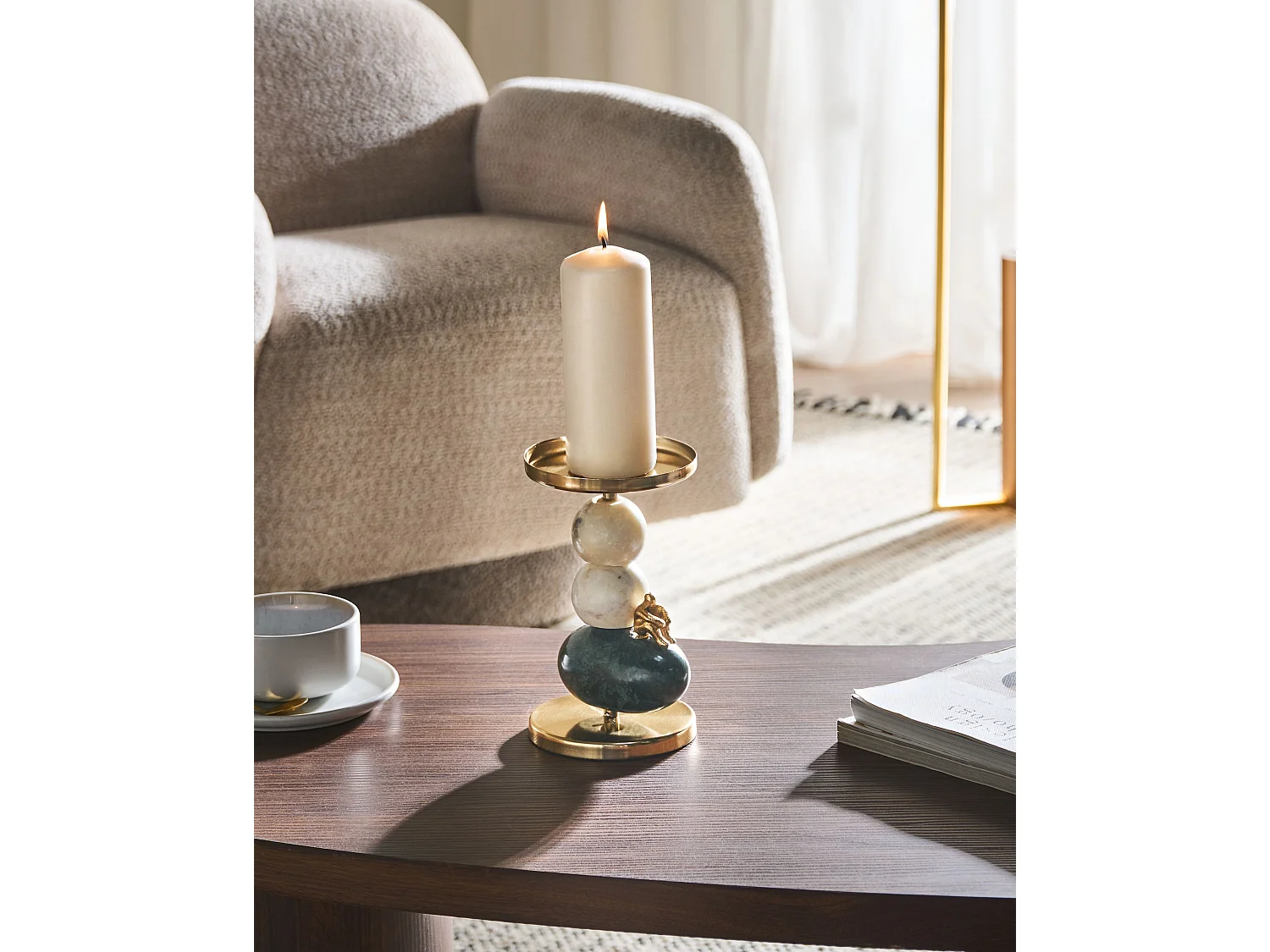 Bougeoir KRIVODOL Marbre 20 cm Multicolore