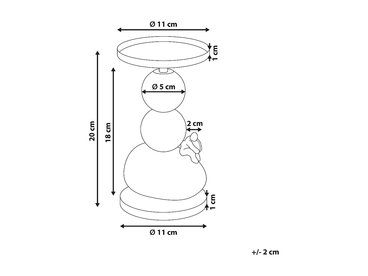 Bougeoir KRIVODOL Marbre 20 cm Multicolore
