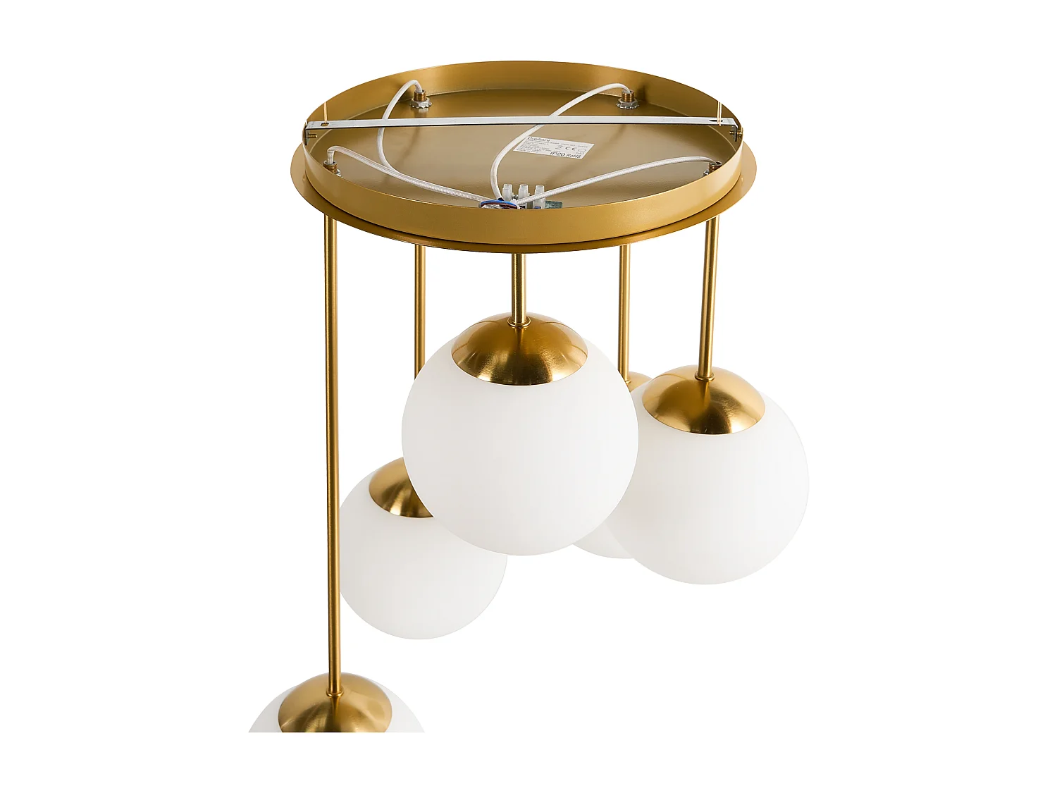 Lampes suspension à 5 lumières RIANA Métal Laiton