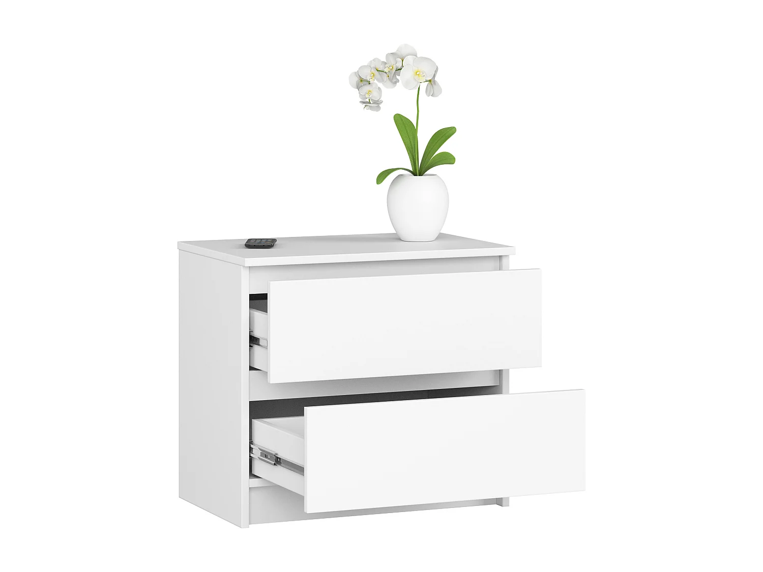 Cômoda Noc-Bia K60 2 Gavetas Branca - Moderna e Funcional 60x55x40cm