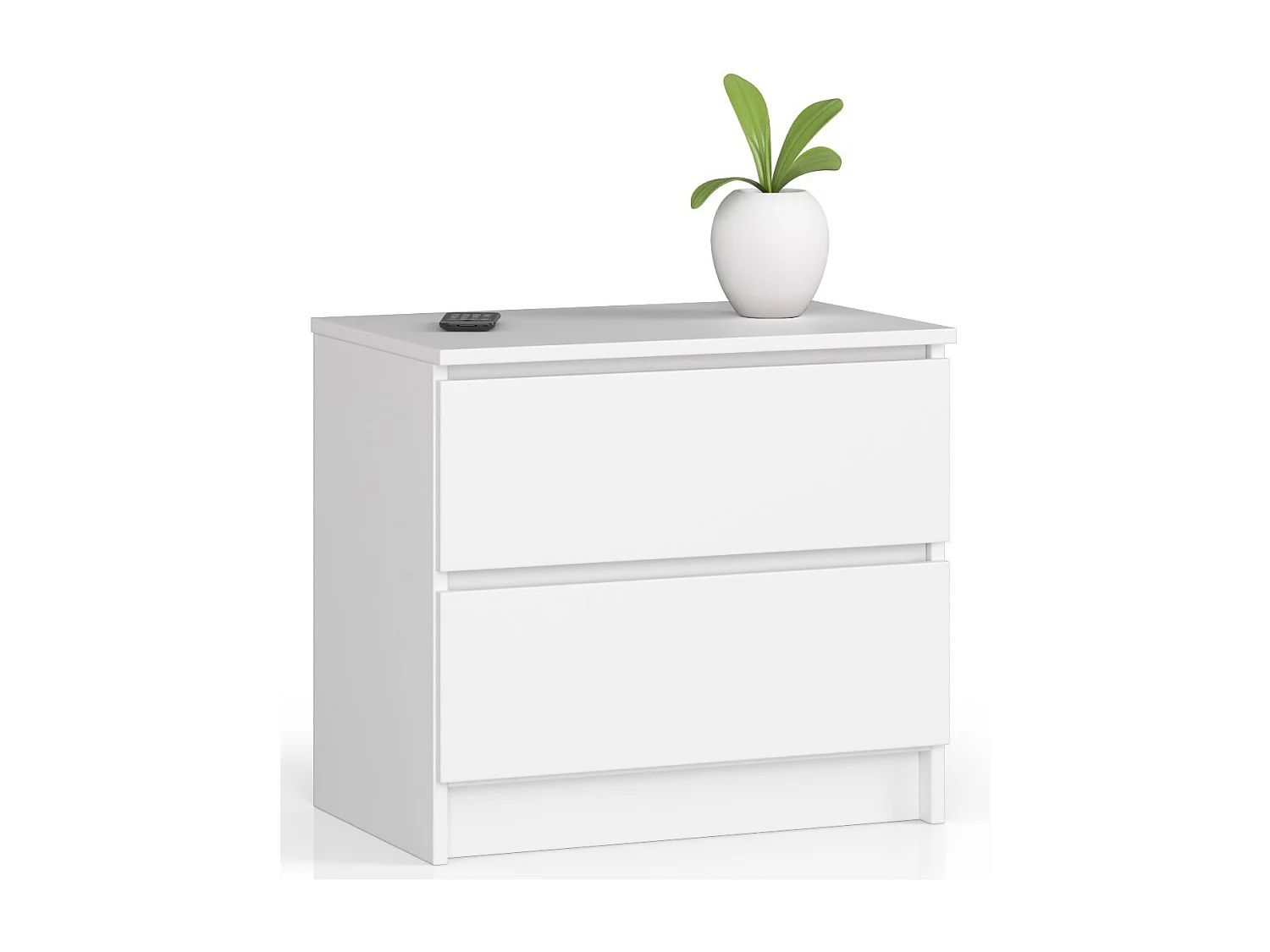 Cômoda Noc-Bia K60 2 Gavetas Branca - Moderna e Funcional 60x55x40cm