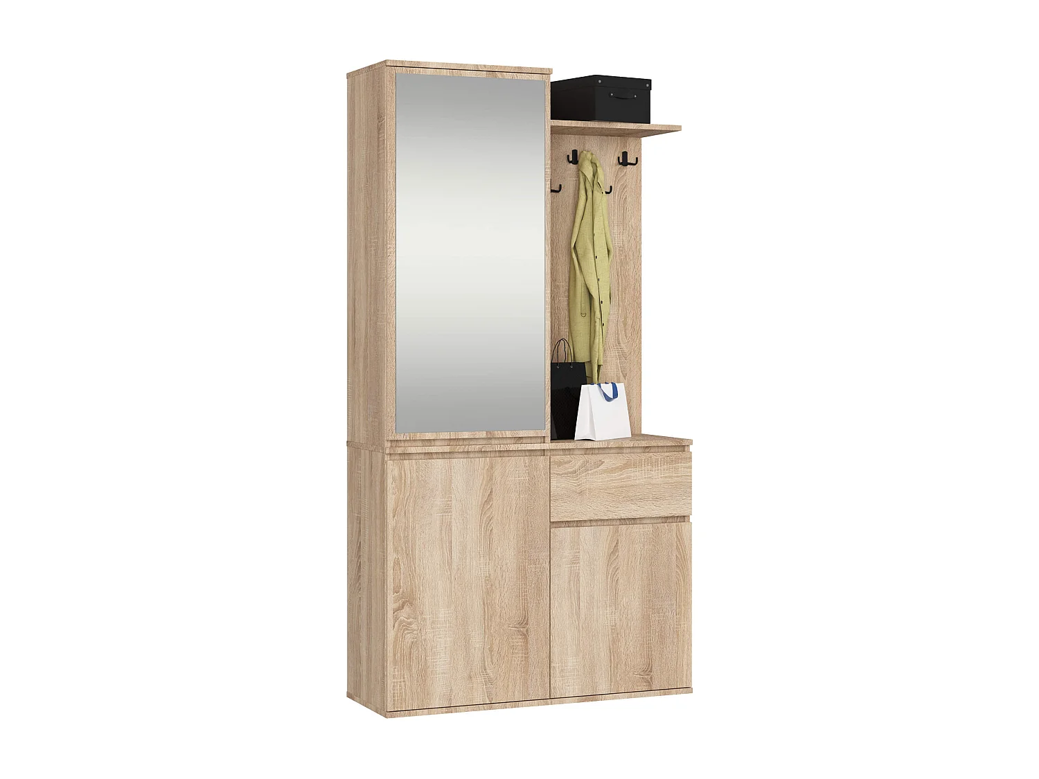 Conjunto de Móveis para Hall de Entrada ENTRO PK Carvalho Sonoma