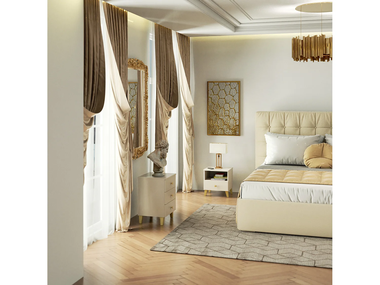 Cômoda MOBI K03 3 Gavetas Kaszmir Matte 40x58x37cm