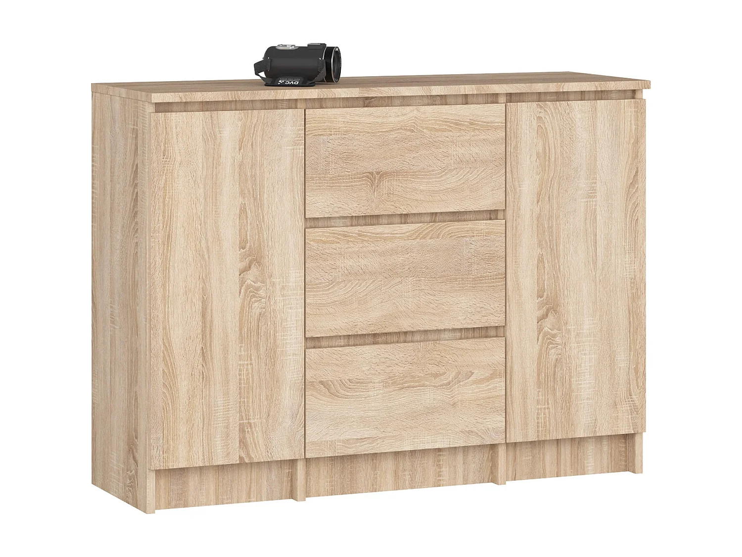 Cômoda K100 Carvalho de Sonoma 2 Portas 3 Gavetas 101x76x35 cm