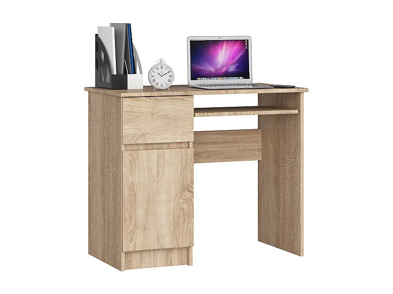 Mesa de Computador 90cm PIKSEL Sonata Esquerda Carvalho de Sonoma