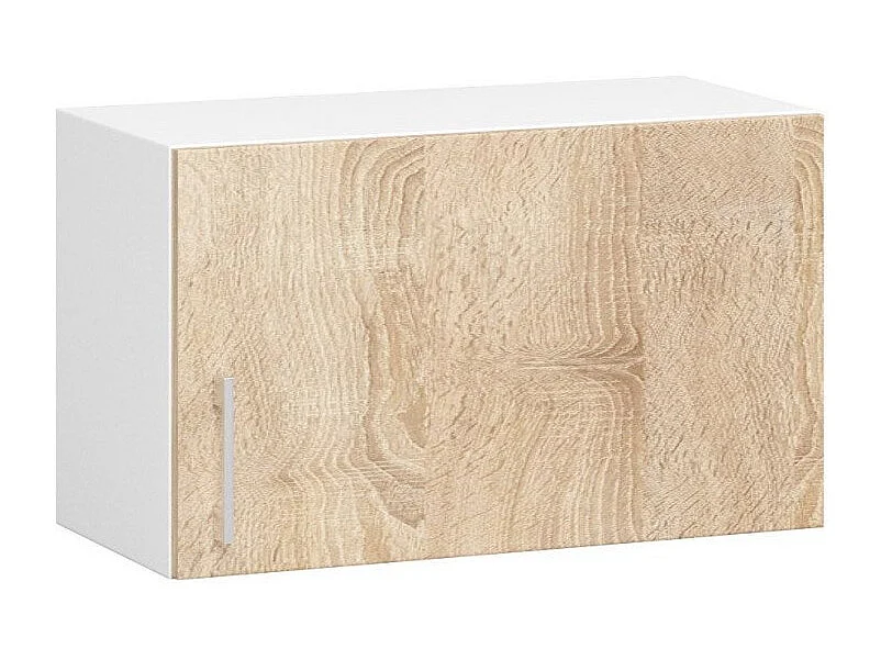 Conjunto de Cozinha com Vitrine Lima 2.4M - Branco / Carvalho Sonoma