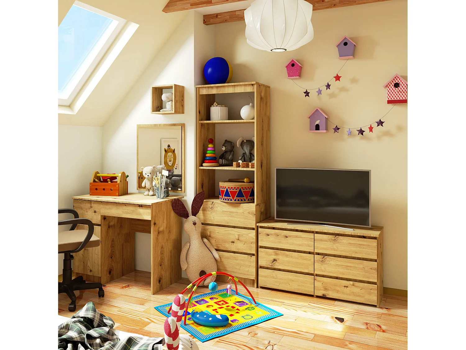 Cômoda Elegância Artisanal 6 Gavetas - Carvalho Artisan