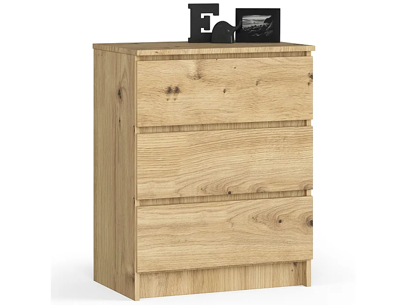 Cômoda K60 3 Gavetas Artisan Carvalho - Design Moderno e Funcional