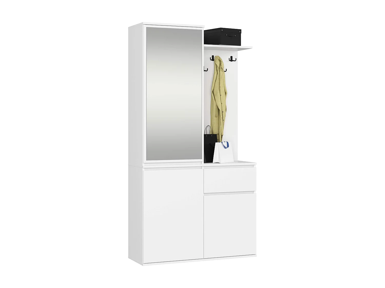 Conjunto de Móveis para Corredor ENTRO PK Branco