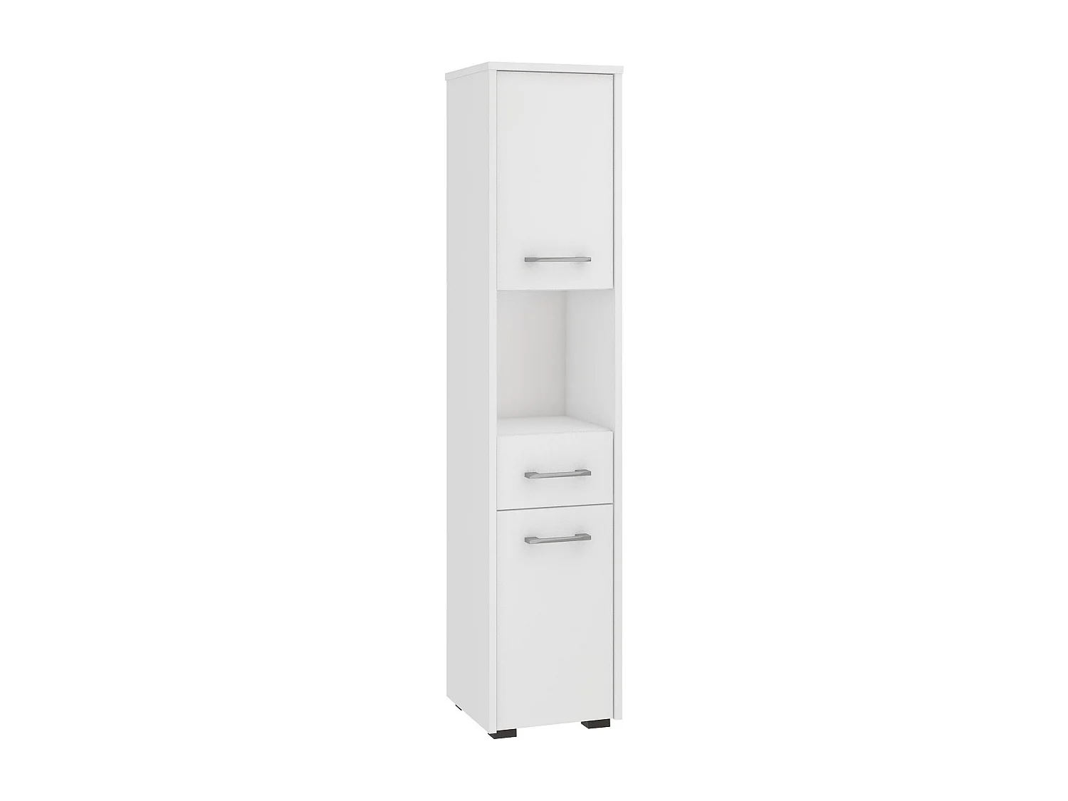 Armário de Banheiro Suspenso Fin Branco 140cm 2 Portas 1 Gaveta