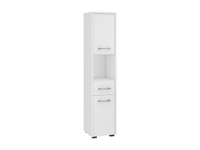 Armário de Banheiro Suspenso Fin Branco 140cm 2 Portas 1 Gaveta