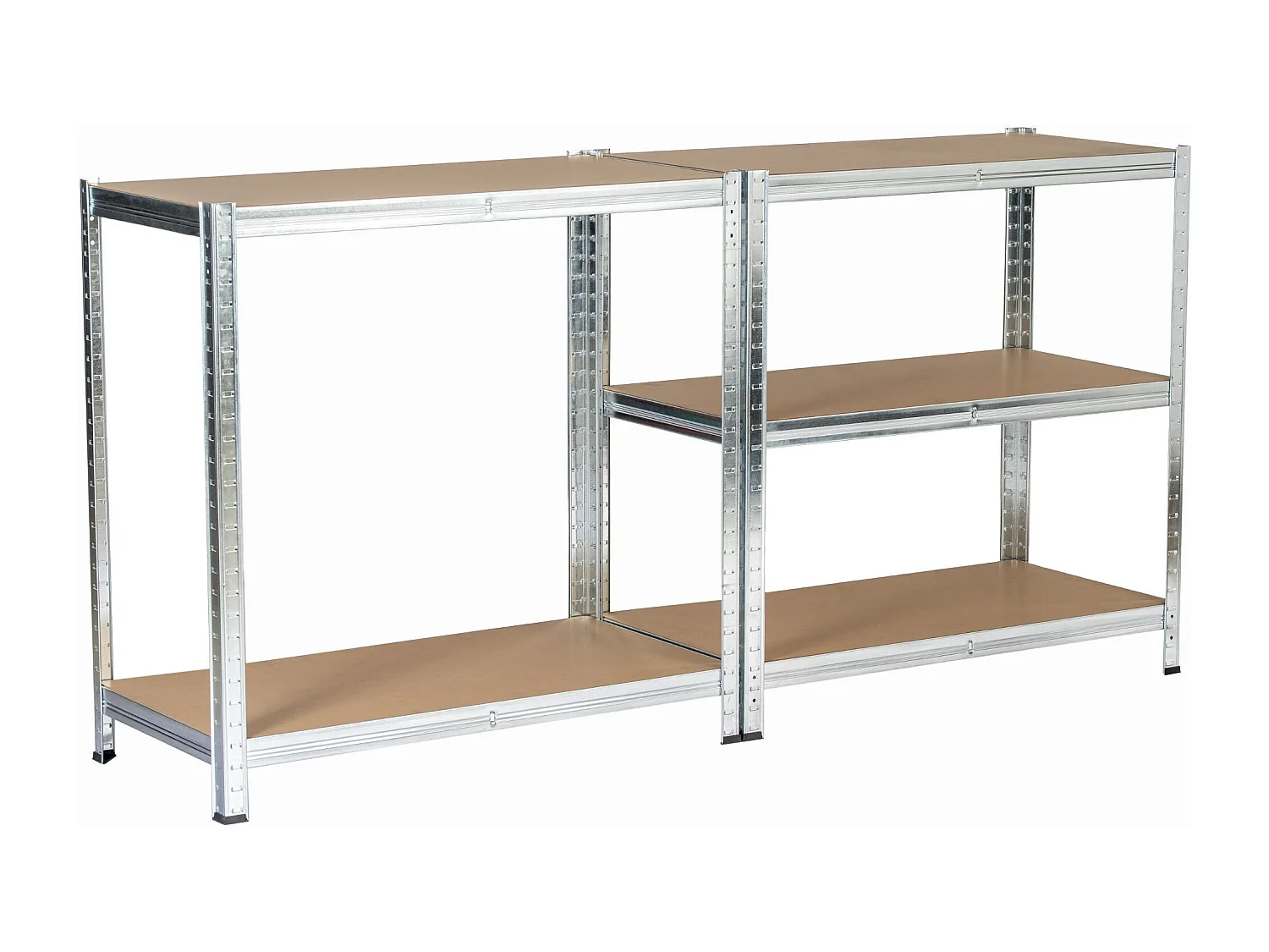 Prateleira Metálica de Armazenamento 90x40x180 cm em Prata Galvanizada - Estrutura Robusta com 5 Níveis, Montagem Fácil e Carga até 175kg