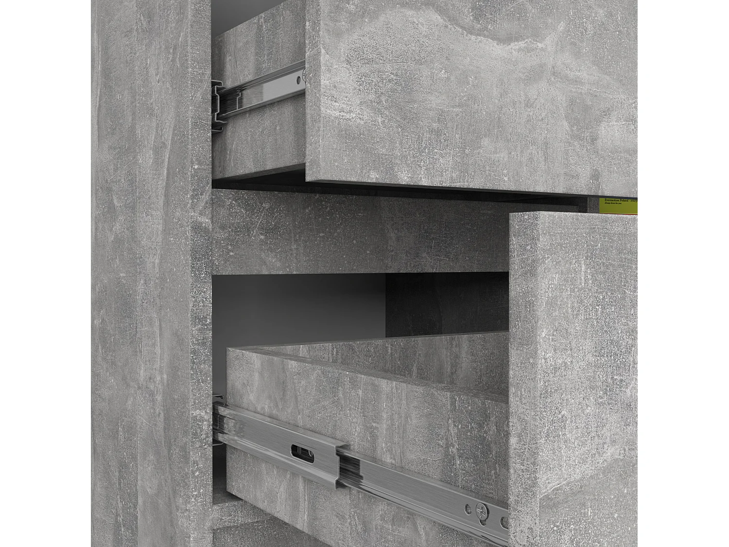 Cômoda Jerry K80 1 Porta 3 Gavetas Cor Beton 80x77x35 cm