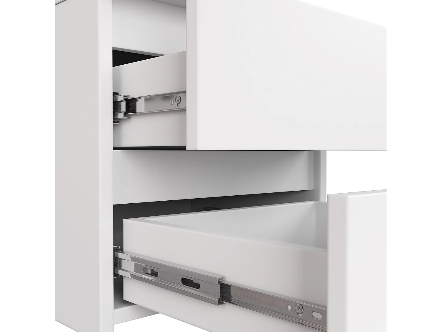 Cômoda Elegante Branca K60 com 6 Gavetas (130x60x40cm) - Mobiliário Moderno e Funcional