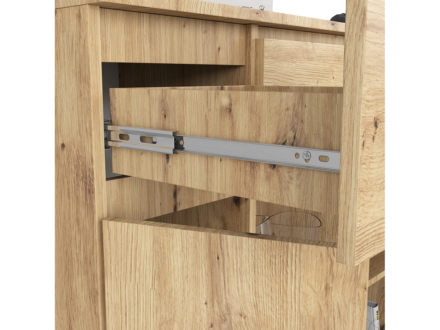 Cômoda Dâb Artisan K100 com 3 Gavetas e 2 Portas - Mobiliário Clássico