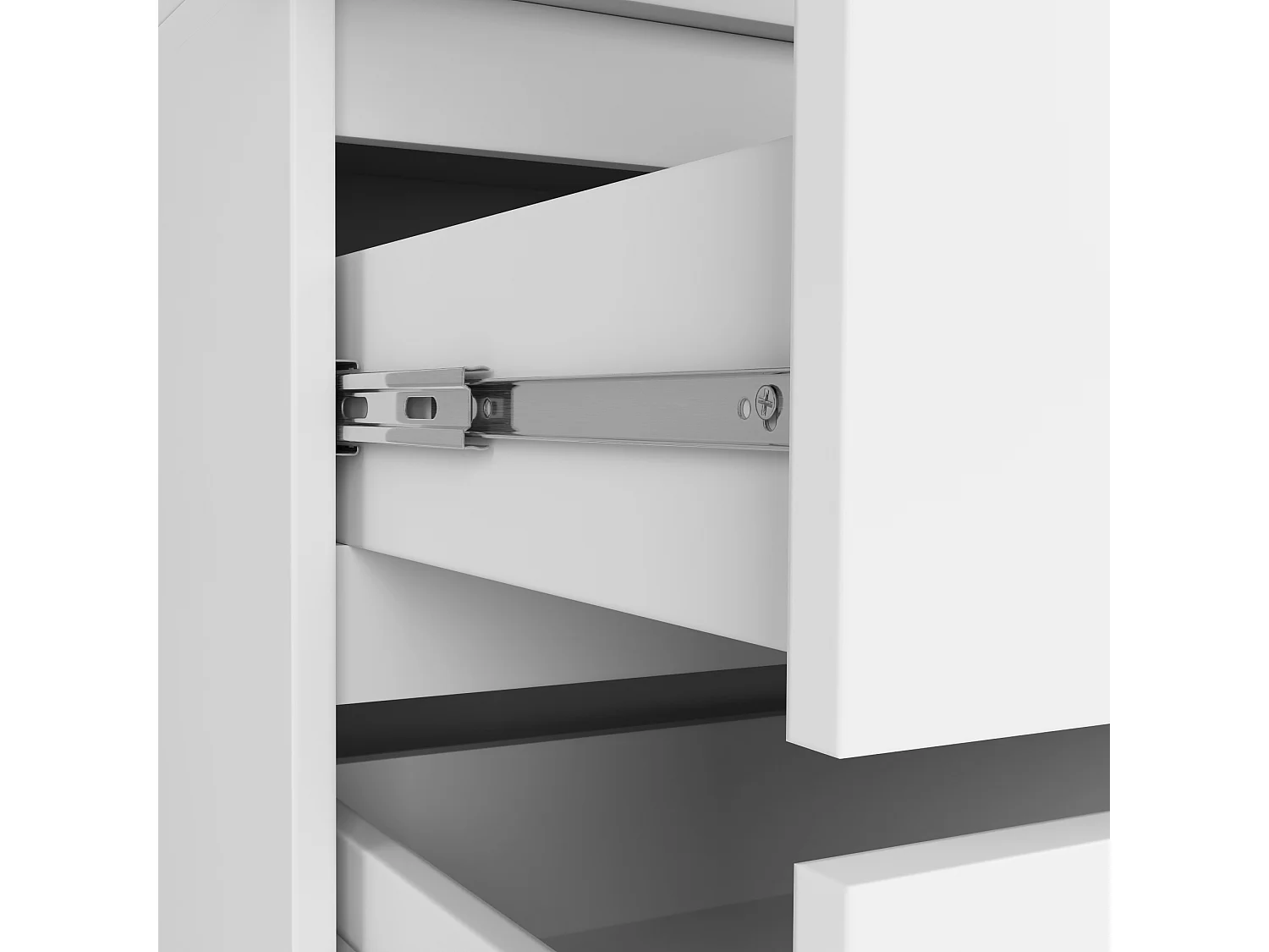 Armário Moderno de 90 cm com Extensão, 2 Portas e 2 Gavetas - Branco, Laminado de Alta Qualidade e Acabamento Fosco