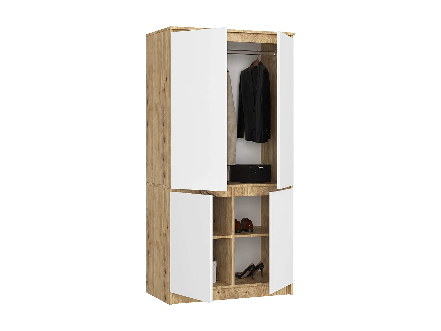 Guarda-Roupa de Pé 4 Portas Olmo/Dalbai Artisan - 90x180 cm