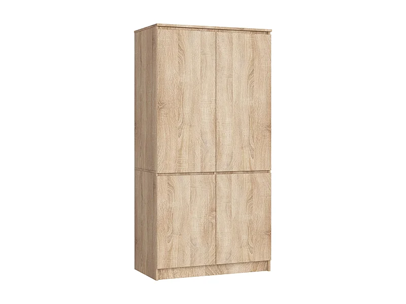 Guarda-roupa Sonoma S90 4 Portas - 90x180x51 cm, Madeira Laminada, Auto Montagem