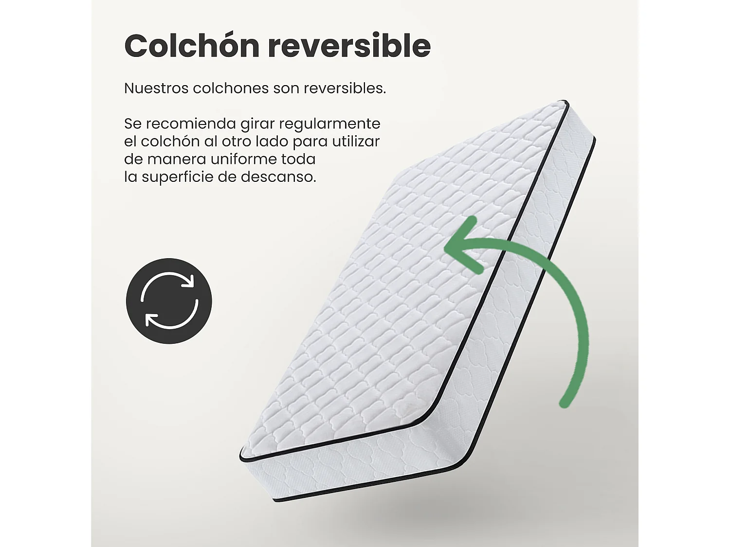 Colchão de molas ensacadas 7 zonas com protetor de colchão H3 100x200 cm